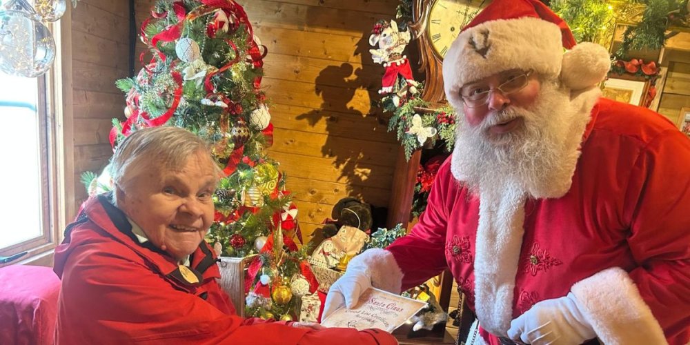 Residents from a Frome care Home enjoy a visit to Santa's Grotto